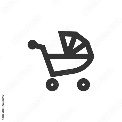 Outline Icon - Baby stroller