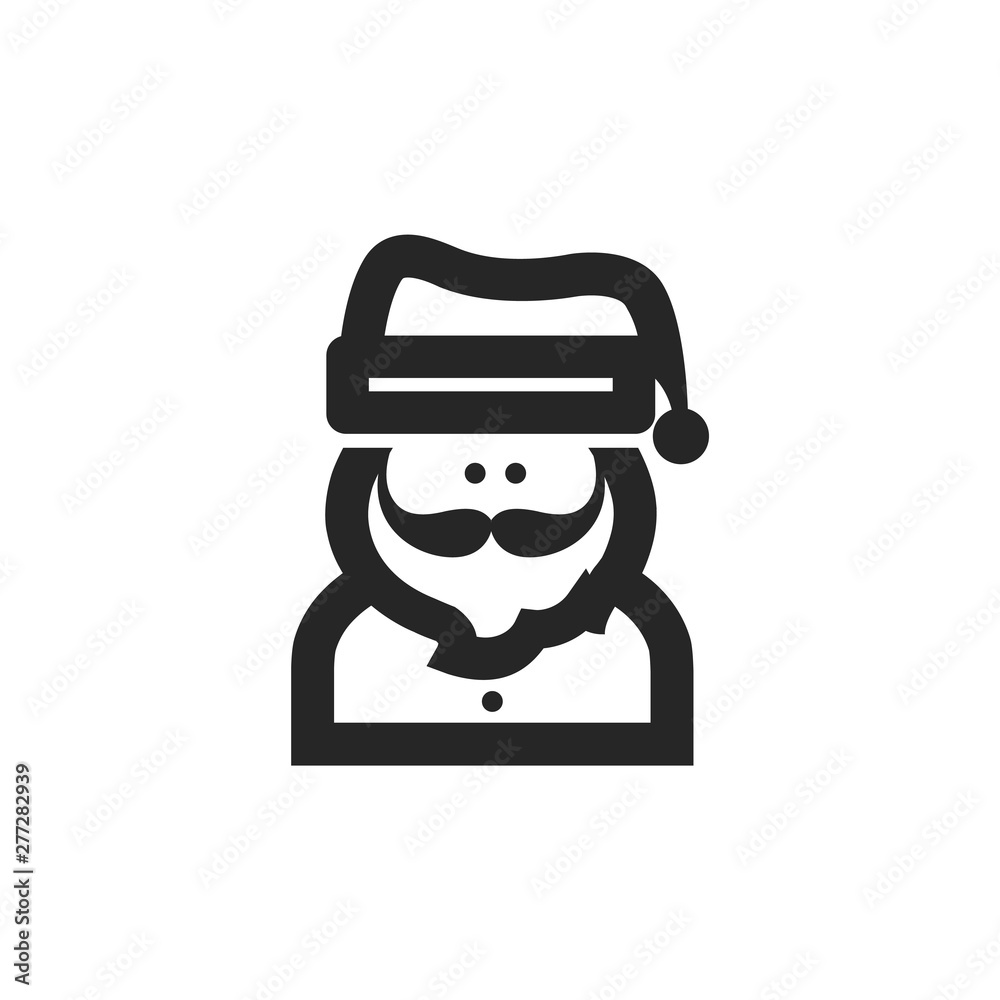 Outline Icon - Santa head