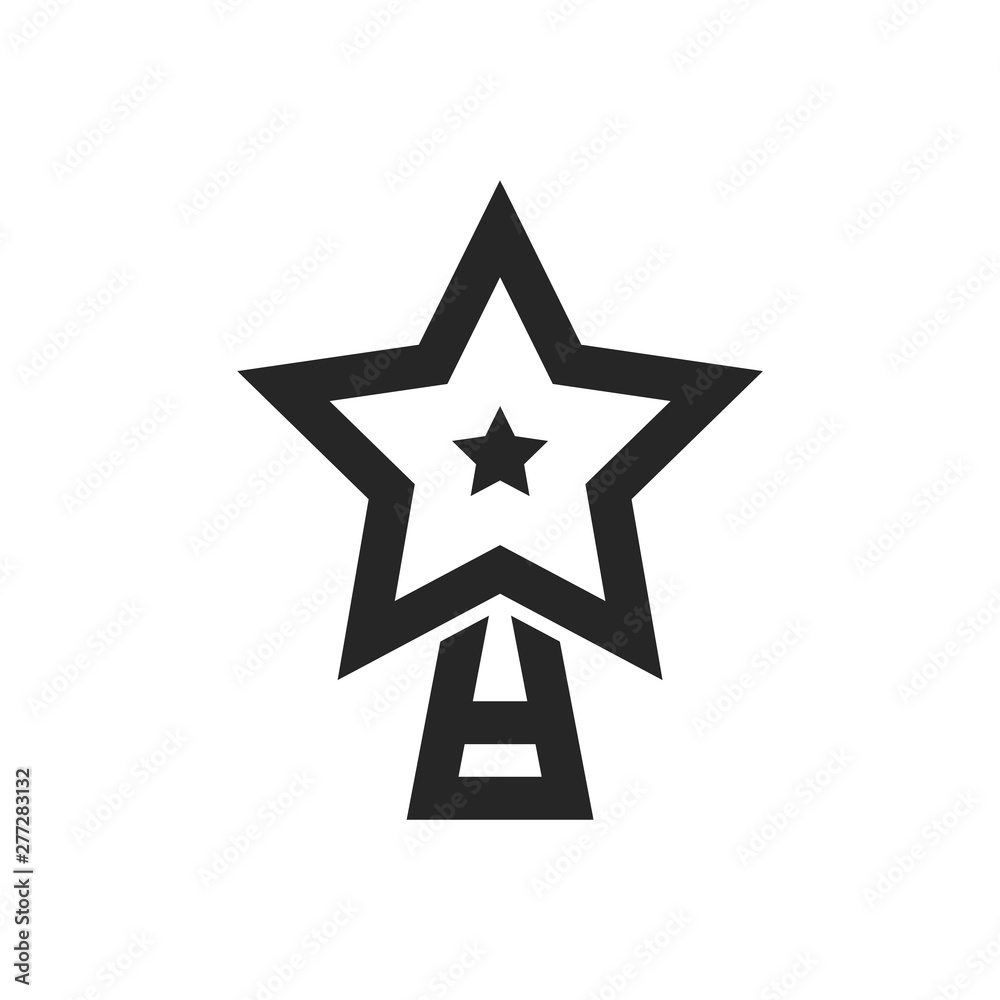Outline Icon - Christmas tree star Outline Icon - Christmas tree star