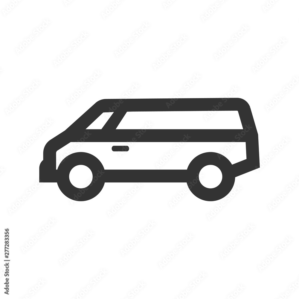 Outline Icon - Van car
