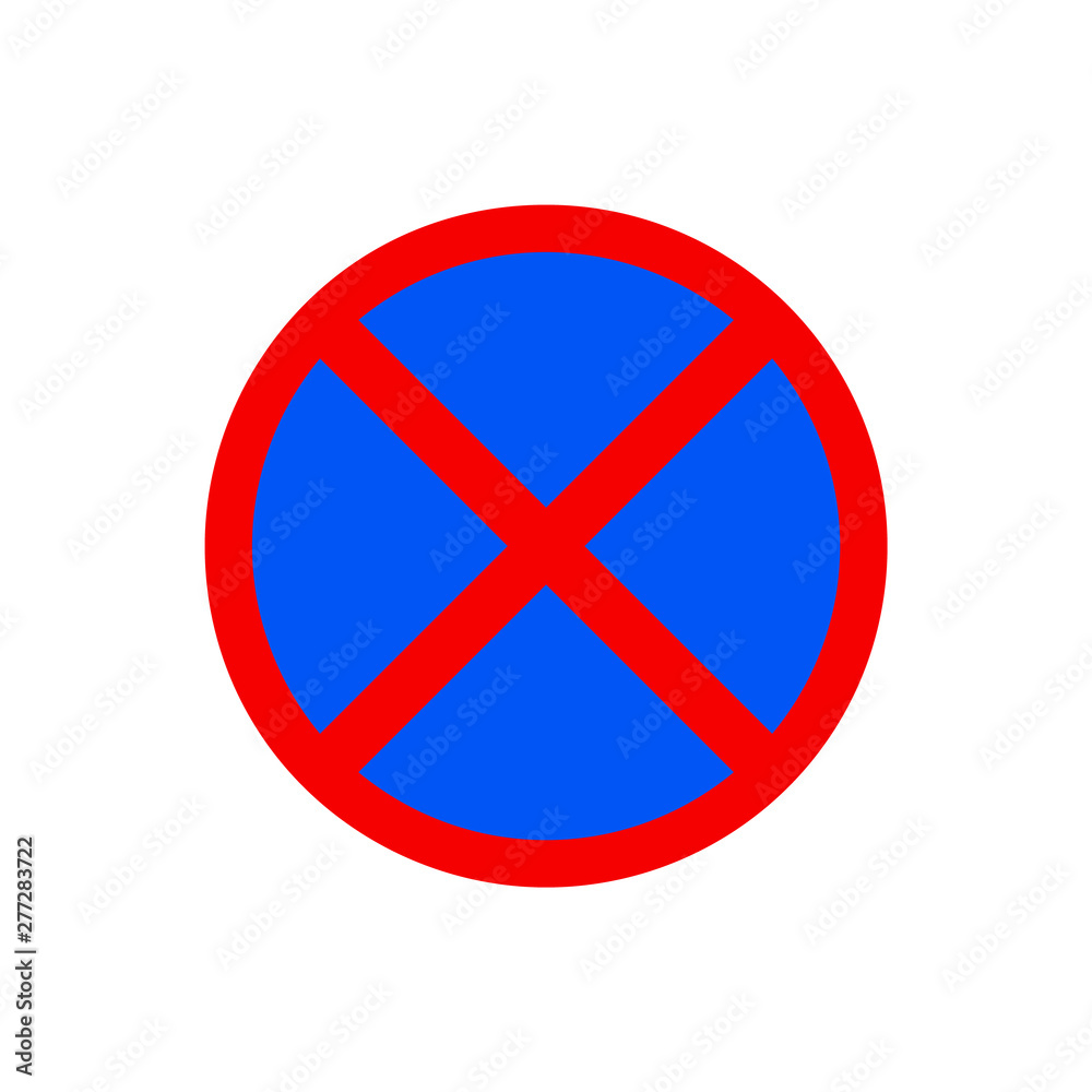 Traffic signs, forbidden. Vector icon