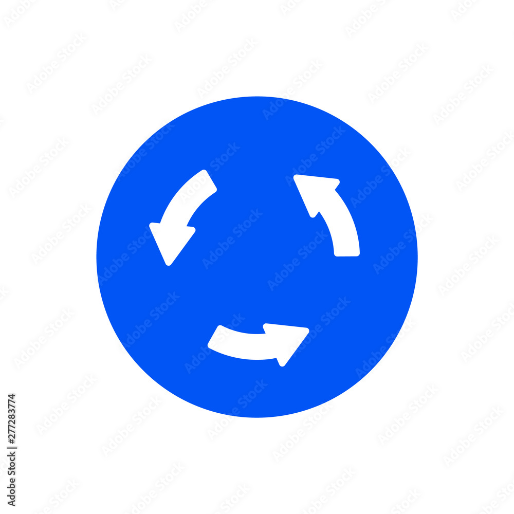 Traffic signs, roundabout. Vector icon Traffic signs, roundabout. Vector icon