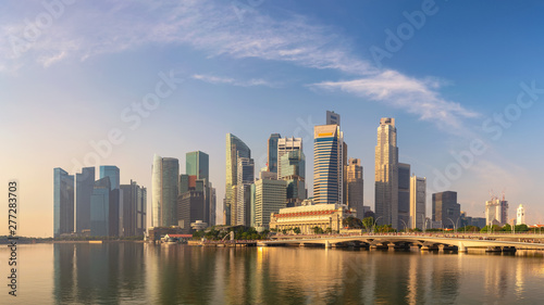 Singapore panorama city skyline at Marina Bay and Singapore business district © Noppasinw