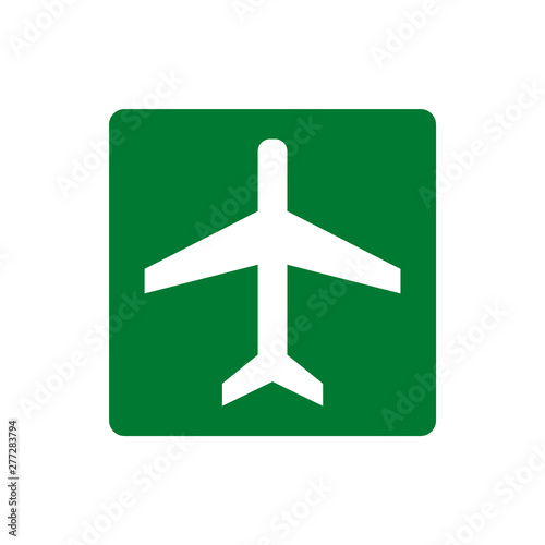 Traffic signs, airport. Vector icon