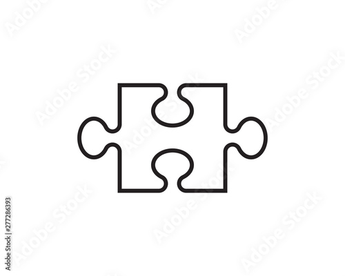 Puzzle vector icon template