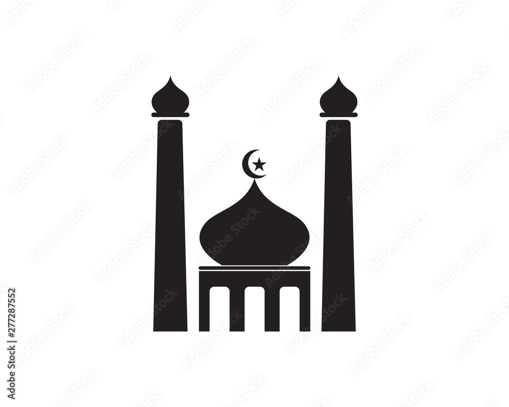 islamic mosque logo vector icon islamic mosque logo vector icon
