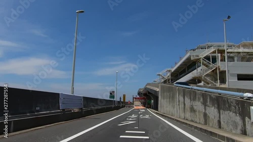 Car window picture、Umihotaru parking area, arrival photo