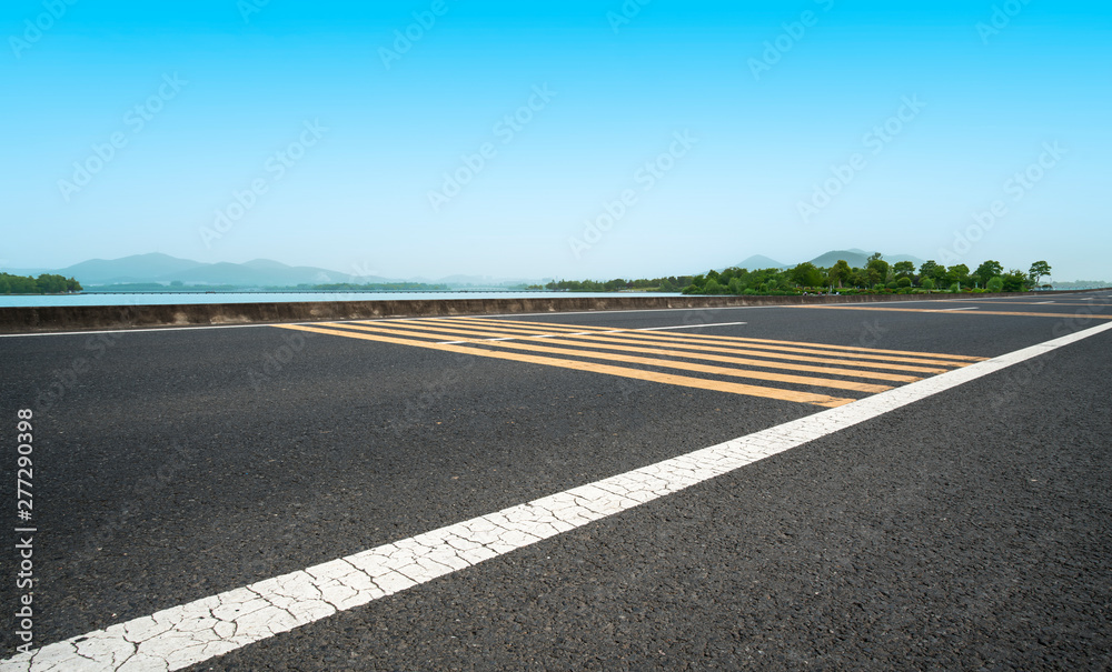 Fototapeta premium Road Pavement and Outdoor Natural Landscape..