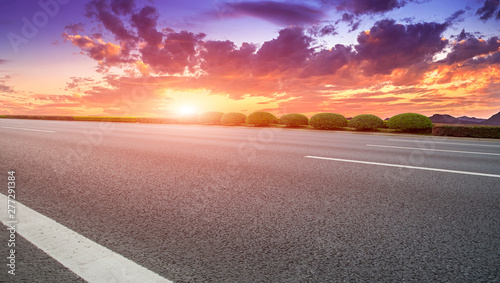 Road, ground and sky cloud landscape..