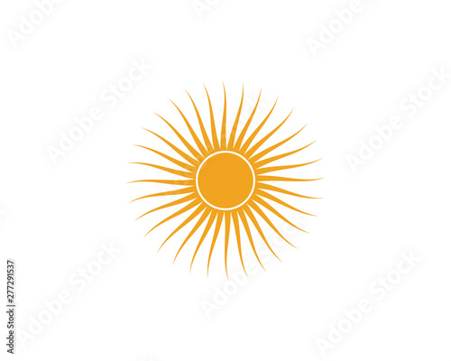 Sun logo and symbols star icon