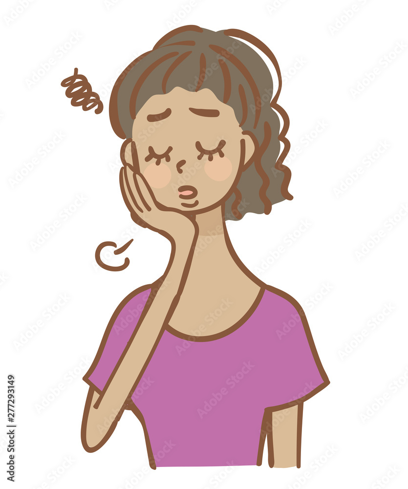 ため息をつく黒人女性のイラスト Stock Vector Adobe Stock
