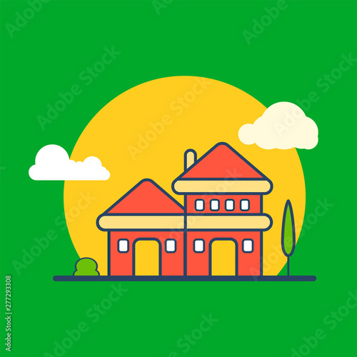 Traditional suburban house
