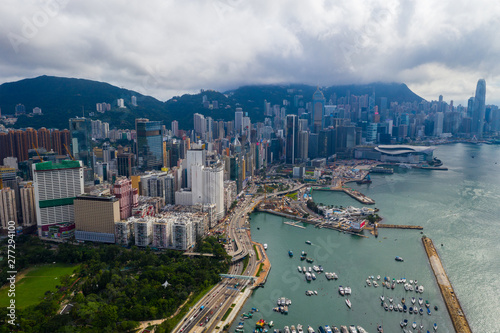 Top view of Hong Kong island