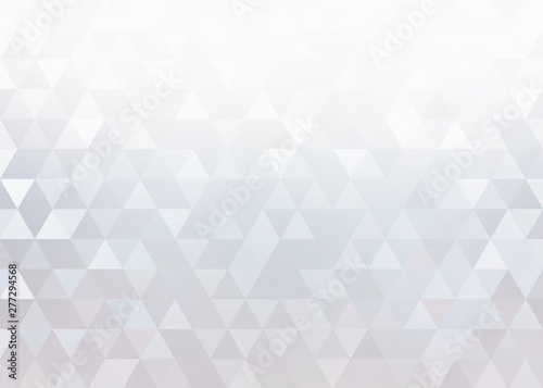 White silver crystals background. Shimmer light creative triangles pattern.