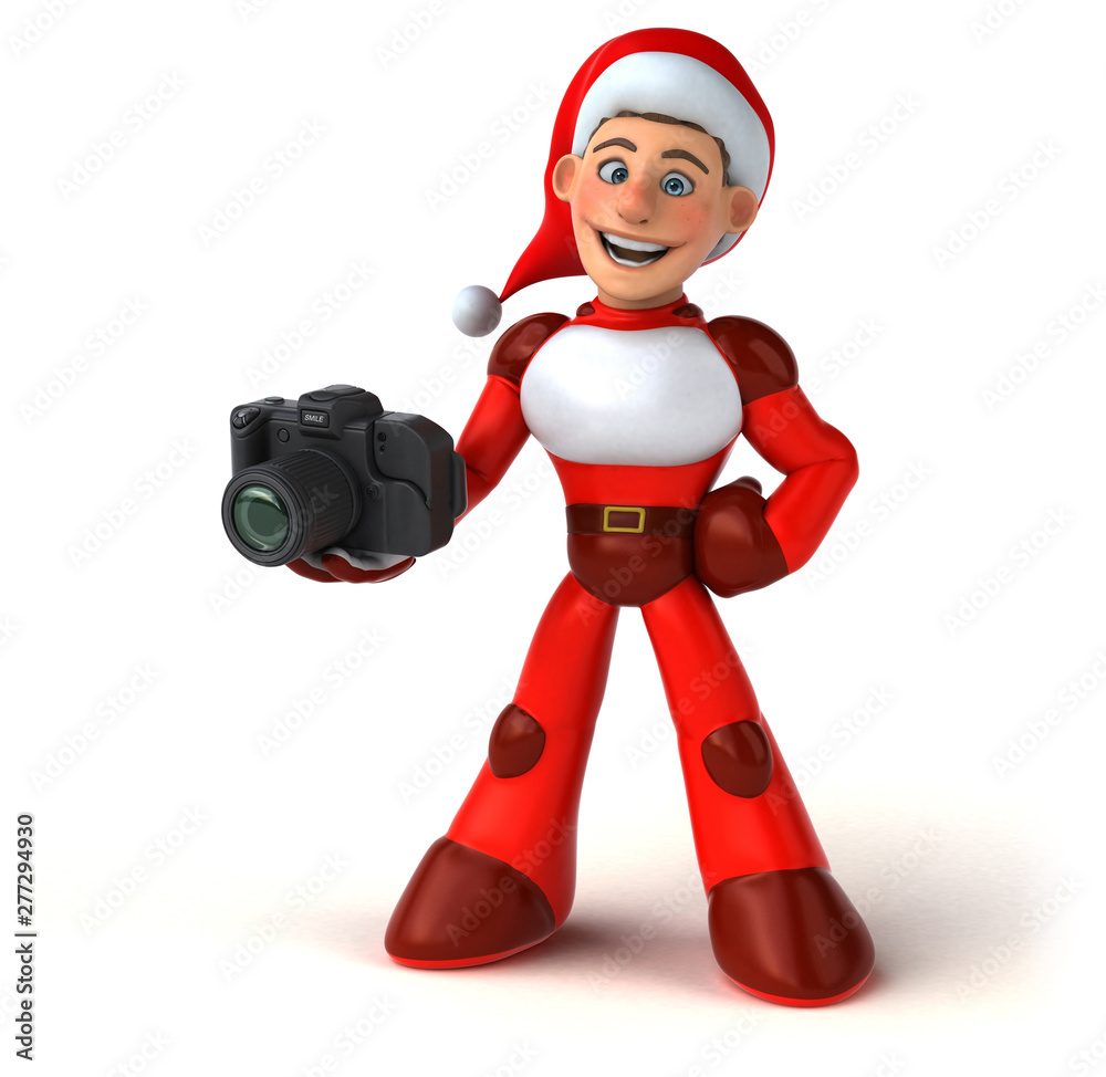 Fun Super Santa Claus - 3D Illustration Fun Super Santa Claus - 3D Illustration