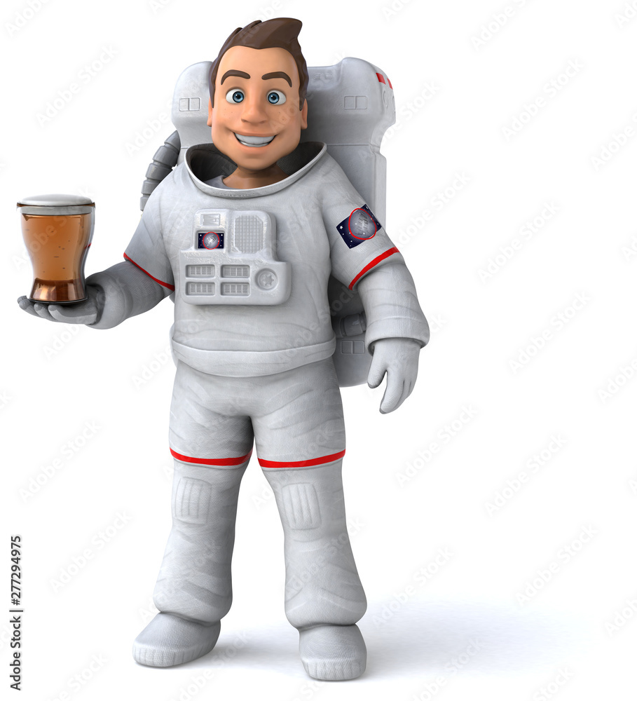 Fun astronaut - 3D Illustration Fun astronaut - 3D Illustration