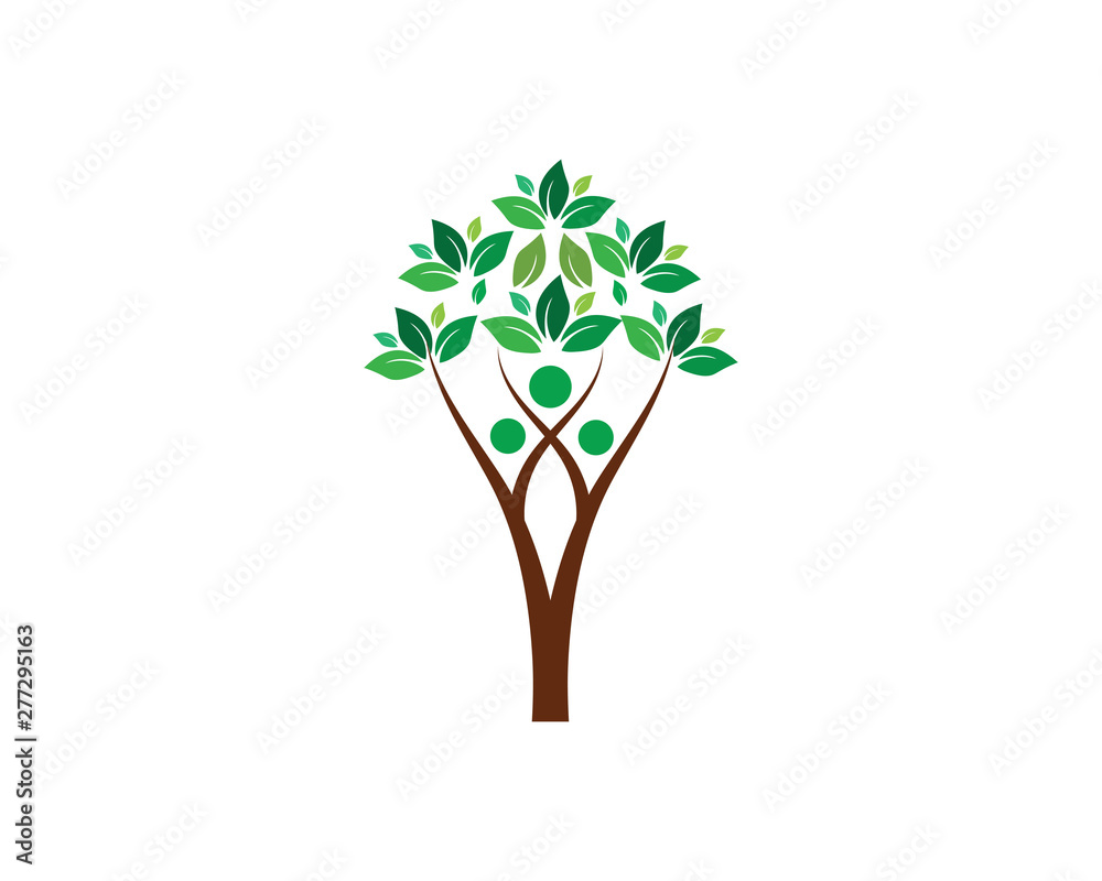 TREE GREEN PEOPLE LOGO TEMPLATE