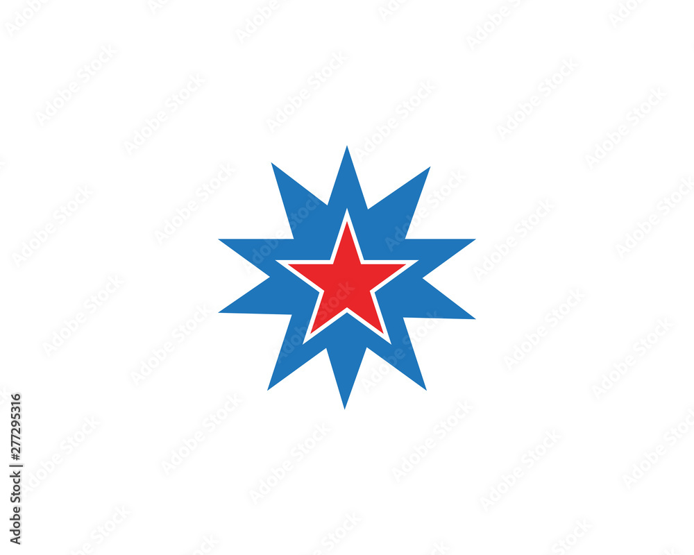 Obraz premium Star logo template vector icon illustration