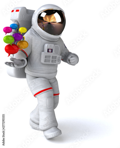 Fun astronaut - 3D Illustration © Julien Tromeur