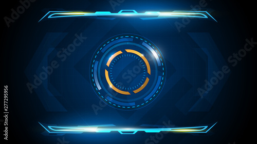 abstract hud ui virtual sci fi interface background template