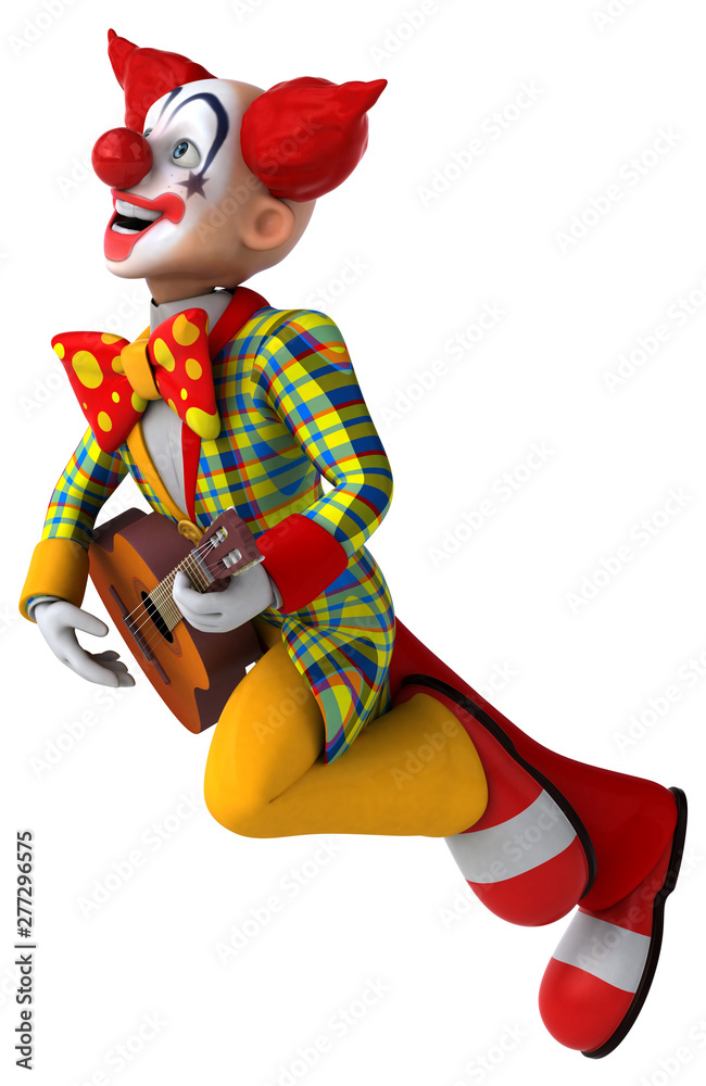 Fun clown - 3D Illustration