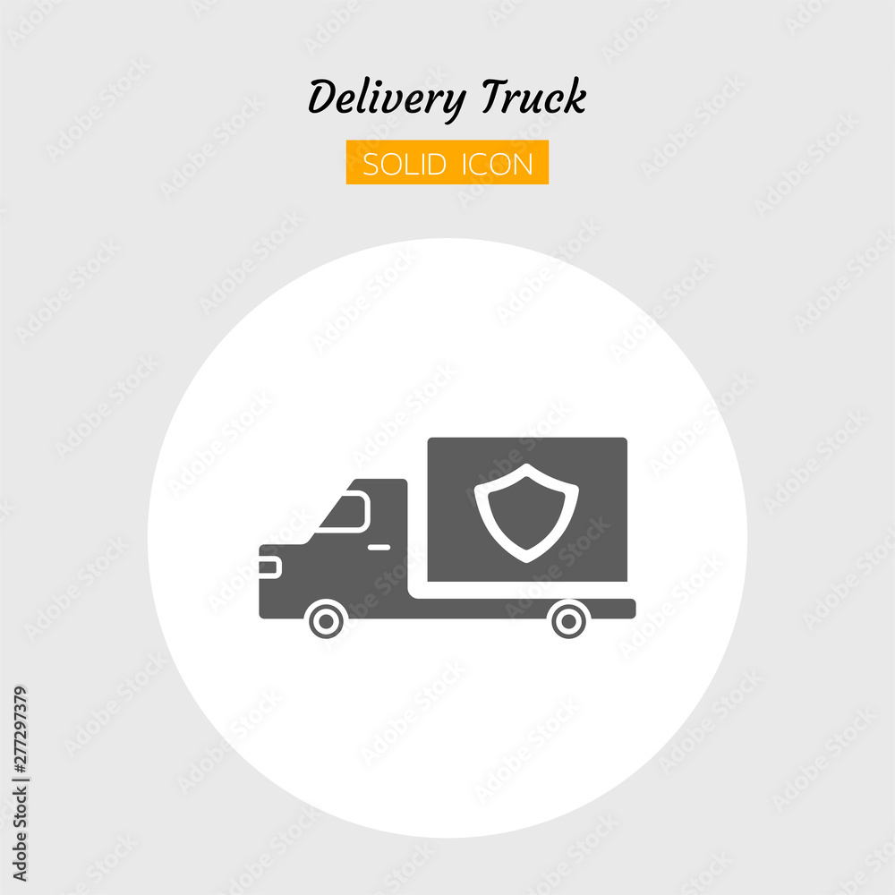 solid icon symbol, truck transport postal delivery logistics safty shipping service, Isolated flat silhouette vector design solid icon symbol, truck transport postal delivery logistics safty shipping service, Isolated flat silhouette vector design