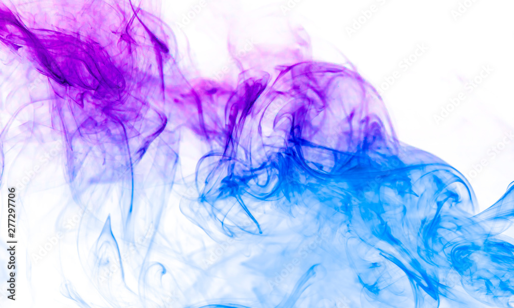 Fototapeta premium Colored smoke on white background