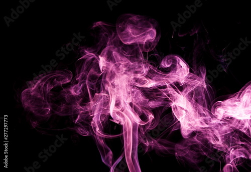 Purple smoke on black background