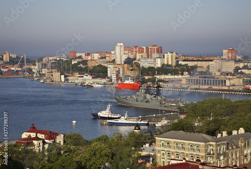 Golden Horn bay in Vladivostok. Russia