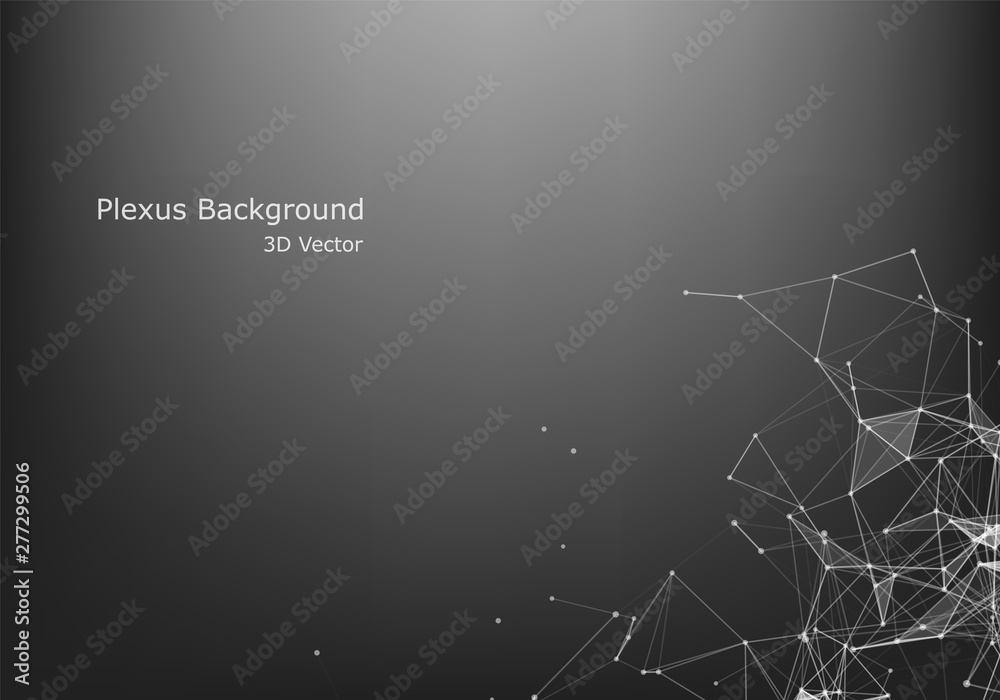 Abstract Internet connection and technology graphic design.  background with triangular cells for design with polygons on a dark background.