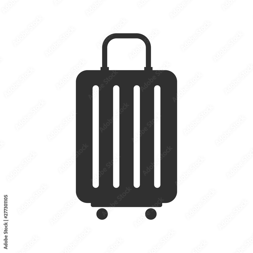 Travel bag icon isolated on white background. Vector illustration. Travel bag icon isolated on white background. Vector illustration.