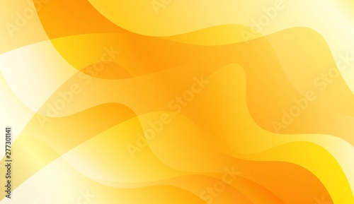 Abstract Gold Waves. Futuristic Technology Style Background. For Business Presentation Wallpaper, Flyer, Cover. Vector Illustration with Color Gradient.