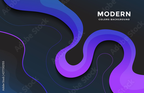 Wallpaper Mural Dynamic modern background with colorful fluid shapes. Wavy liquid shape on trendy gradient color ideal for banner. poster, landing page, social media Torontodigital.ca