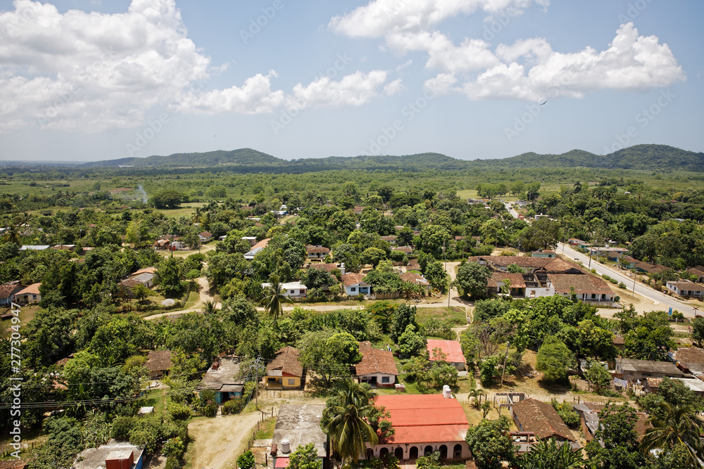 Trinidad, Cuba - July 18, 2018: Valley de los Ingenios is a series of three interconnected valleys outside of Trinidad. 