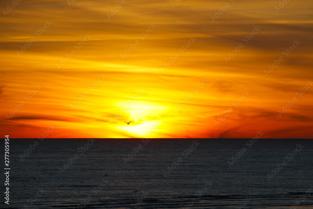 adorable sunset over the Baltic sea