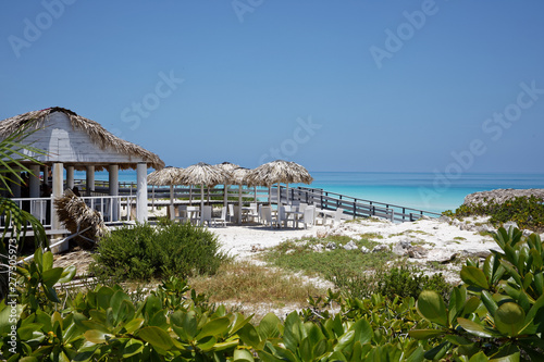 Photography Cayo Santa Maria, Cuba - July 24, 2018: Paradise beach in Cayo Santa Maria, Cuba