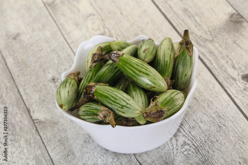 Green asian eggplant Green asian eggplant
