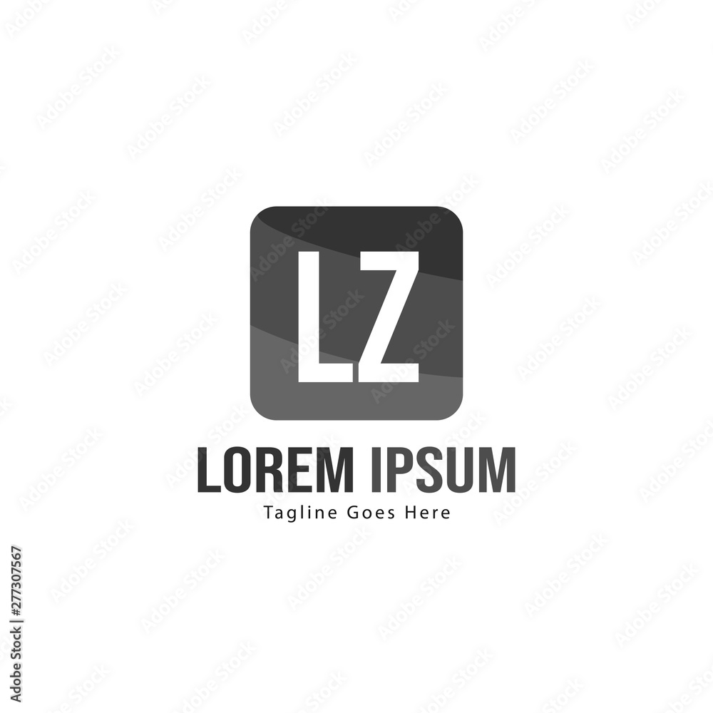Initial LZ logo template with modern frame. Minimalist LZ letter logo vector illustration Initial LZ logo template with modern frame. Minimalist LZ letter logo vector illustration