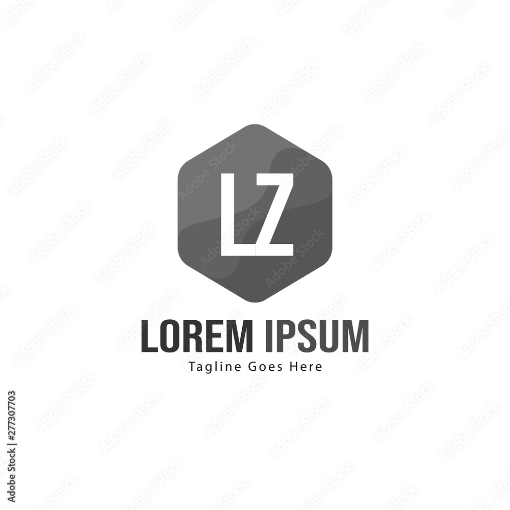 Initial LZ logo template with modern frame. Minimalist LZ letter logo vector illustration Initial LZ logo template with modern frame. Minimalist LZ letter logo vector illustration