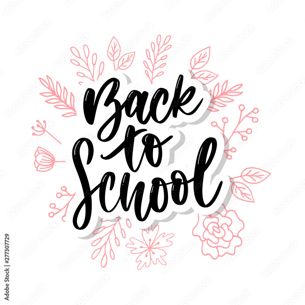Set of Welcome back to school labels. School Background. Back to school sale tag. Vector illustration. Hand drawn lettering badges.