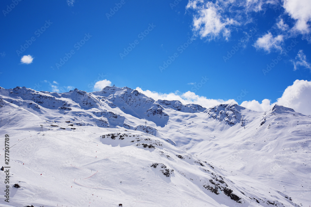 Fototapeta Snowy Alps mountain landscape