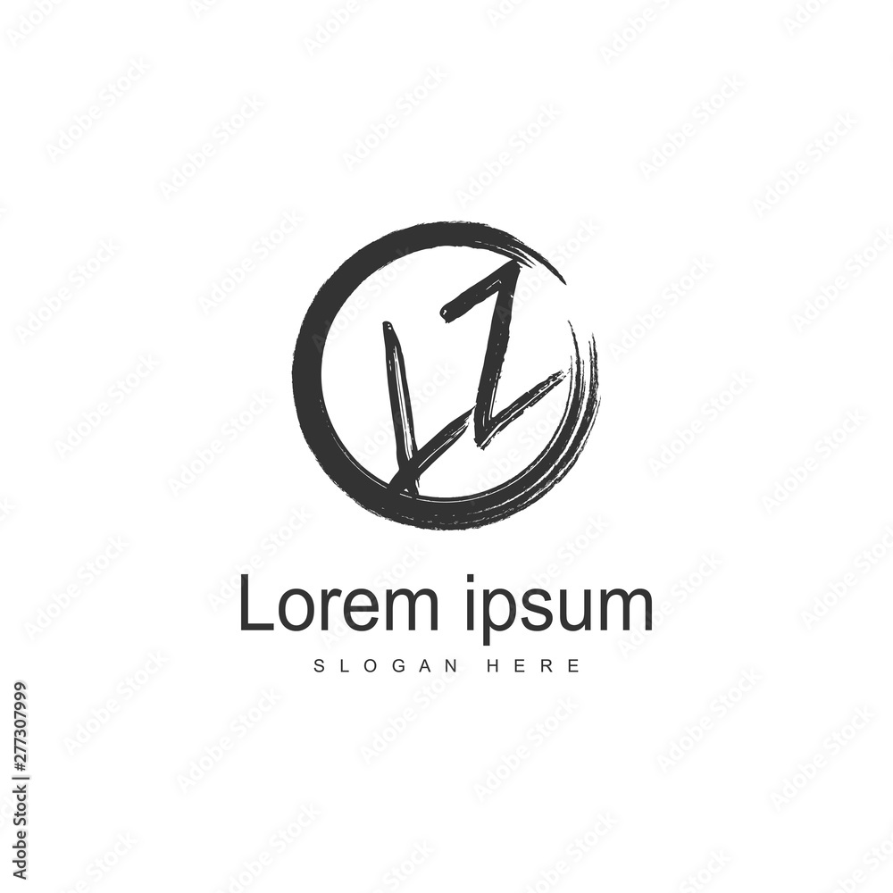 Initial LZ logo template with modern frame. Minimalist LZ letter logo vector illustration Initial LZ logo template with modern frame. Minimalist LZ letter logo vector illustration