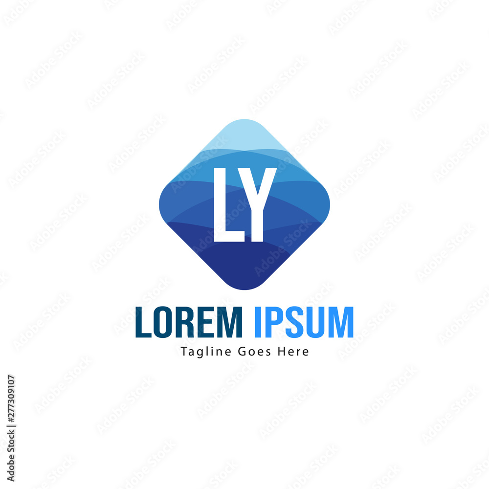 Initial LY logo template with modern frame. Minimalist LY letter logo vector illustration Initial LY logo template with modern frame. Minimalist LY letter logo vector illustration
