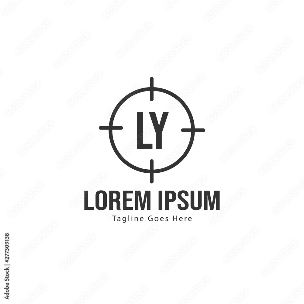 Initial LY logo template with modern frame. Minimalist LY letter logo vector illustration Initial LY logo template with modern frame. Minimalist LY letter logo vector illustration
