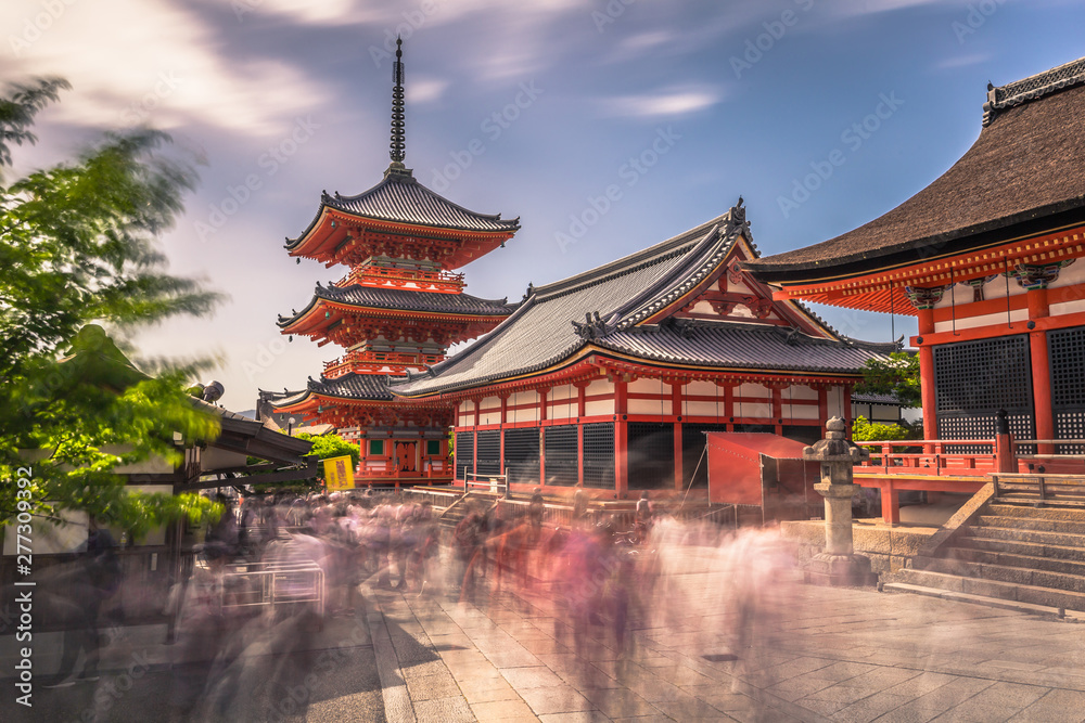 Kyoto - May 29, 2019: The Kiyomizu-Dera temple in Kyoto, Japan Kyoto - May 29, 2019: The Kiyomizu-Dera temple in Kyoto, Japan