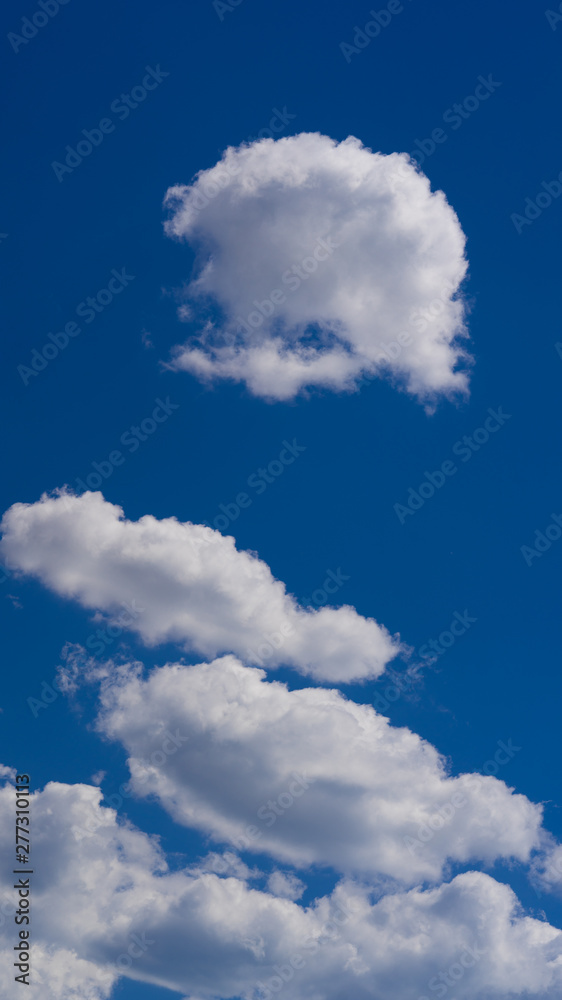 Obraz premium white clouds float across the blue sky