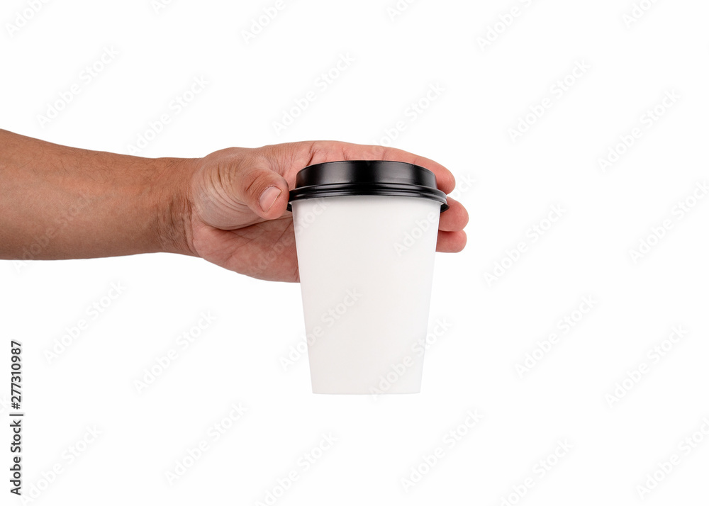 Coffee cup with copy space isolated on white background Coffee cup with copy space isolated on white background