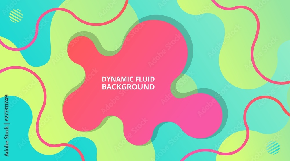 Obraz premium Dynamic Fluid Gradient Background Liquid Shape Composition