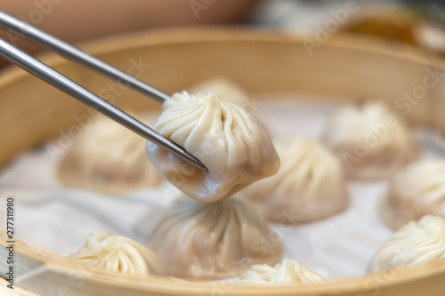 Popular chinese steamed bun Xiaolongbao