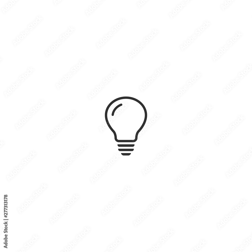Light bulb flat vector icon. lamp sign. concept idea. vector outline symbol Light bulb flat vector icon. lamp sign. concept idea. vector outline symbol